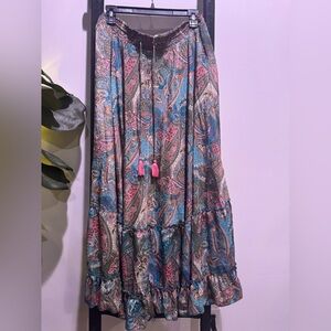 Catherine Malandrino Multicolor Paisley Maxi Skirt